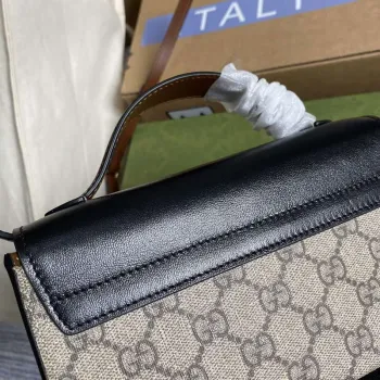 Gucci 652683 Padlock Mini Bag Black and brown