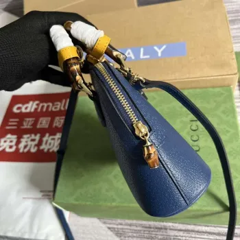 Gucci 715775 Gucci Diana Mini Tote Bag Royal blue leather