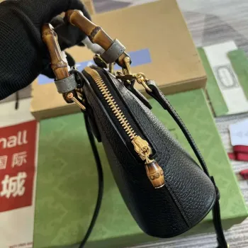 Gucci 715775 Gucci Diana Mini Tote Bag Black leather