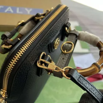 Gucci 715775 Gucci Diana Mini Tote Bag Black leather