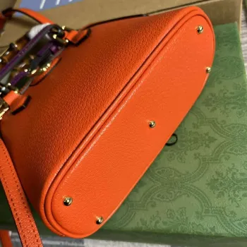 Gucci 715775 Gucci Diana Mini Tote Bag Orange leather