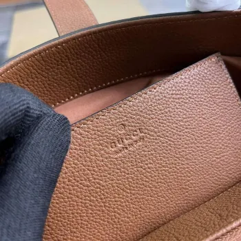 Gucci 727810 Jackie 1961 Small Natural Grain Tote Bag Brown