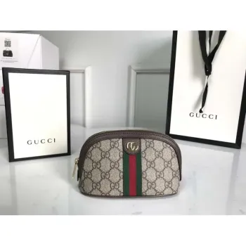Gucci 625550 Ophidia GG medium cosmetic case Beige &ebony