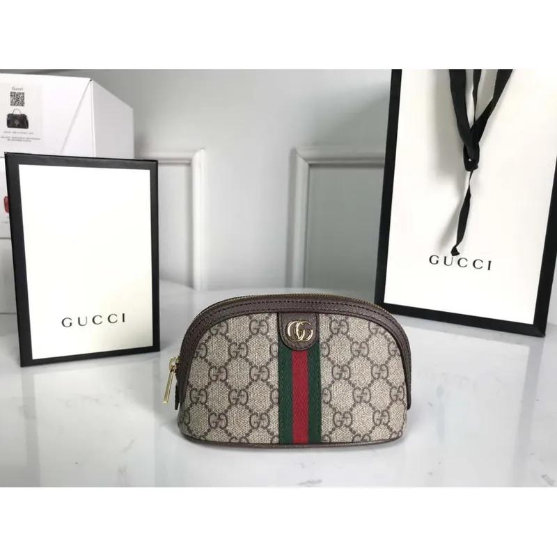 Gucci 625550 Ophidia GG medium cosmetic case Beige &ebony