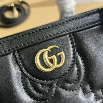 Gucci 728236 GG Matelassé Tote Black