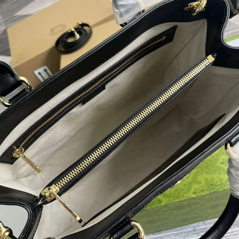 Gucci 728236 GG Matelassé Tote Black