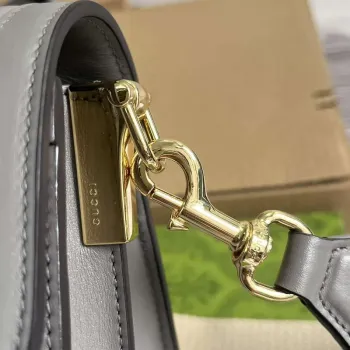 Gucci 736877 GG Matelassé Handbag Grey