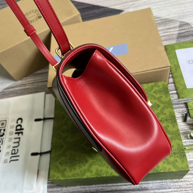 Gucci 740988 Equestrian inspired shoulder bag Blue and red