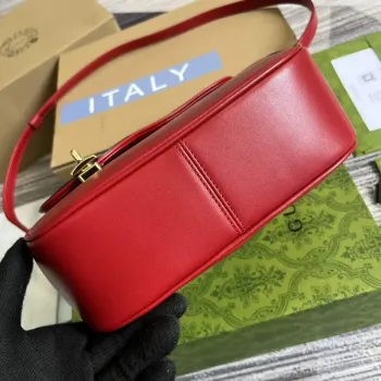 Gucci 740988 Equestrian inspired shoulder bag Blue and red