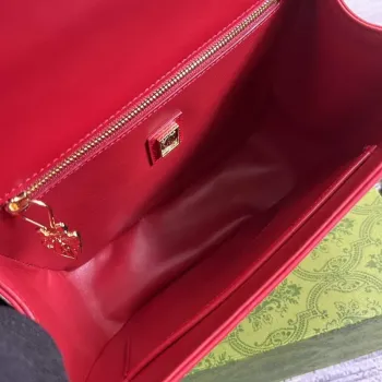 Gucci 740988 Equestrian inspired shoulder bag Blue and red