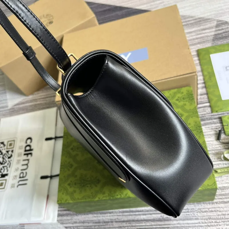 Gucci 740988 Equestrian inspired shoulder bag Black