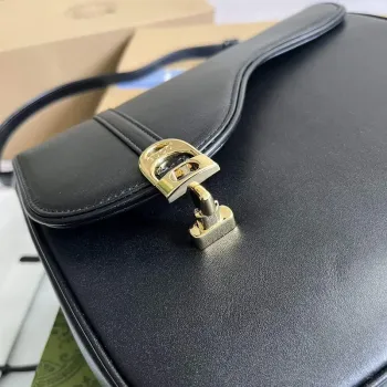 Gucci 740988 Equestrian inspired shoulder bag Black