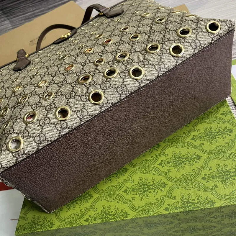 Gucci 631685 Ophidia GG medium tote brown