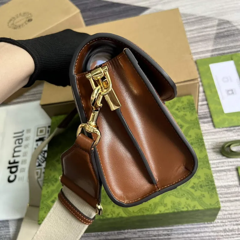 Gucci 724529 GG Matelassé Small Bag Brown