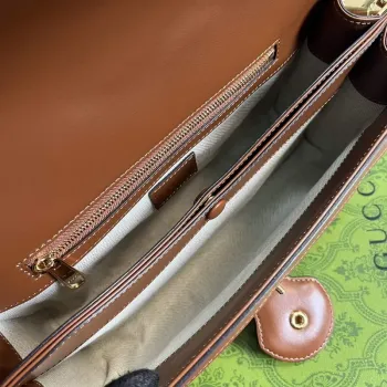 Gucci 724529 GG Matelassé Small Bag Brown