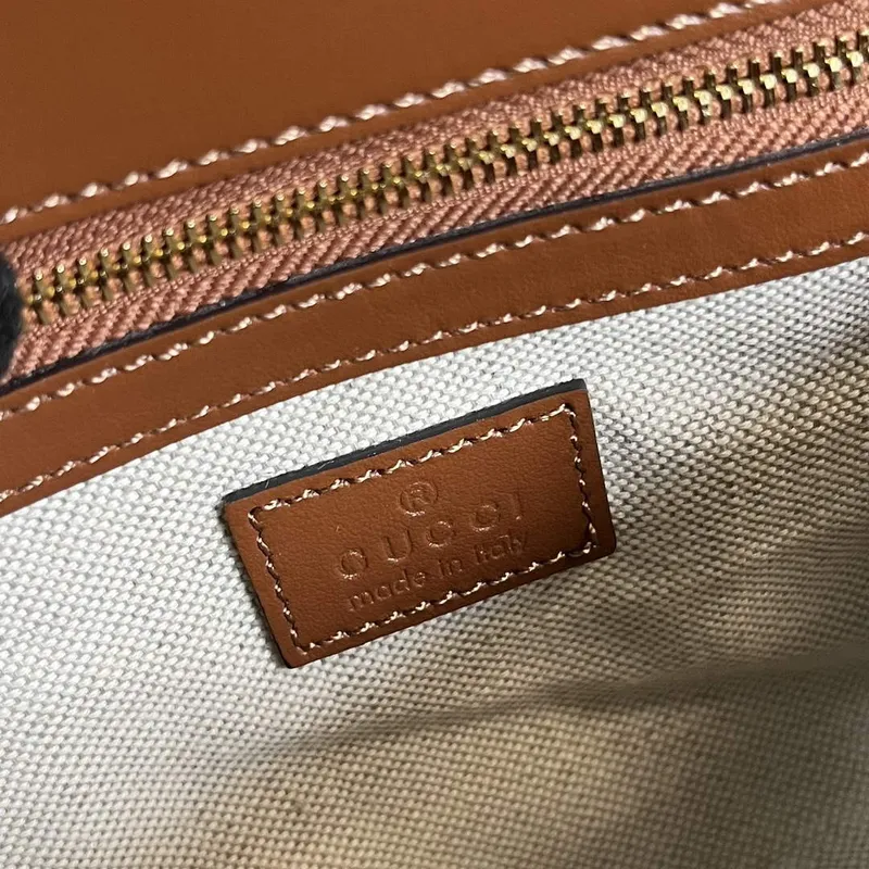 Gucci 724529 GG Matelassé Small Bag Brown