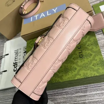 Gucci 724529 GG Matelassé Small Bag Pink