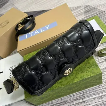 Gucci 724529 GG Matelassé Small Bag Black