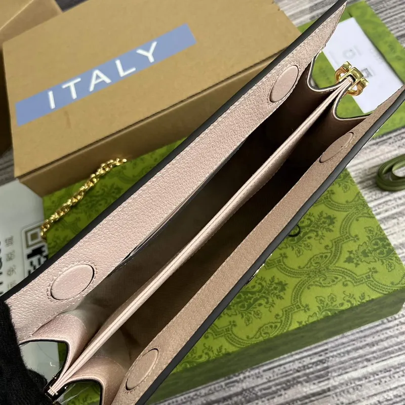 Gucci 503877 Ophidia small shoulder bag with Double G Light pink