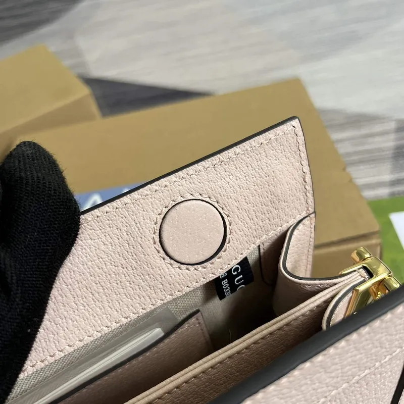 Gucci 503877 Ophidia small shoulder bag with Double G Light pink