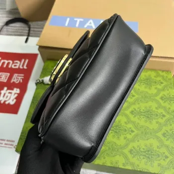 Gucci 741457 Gucci Deco mini shoulder bag Black