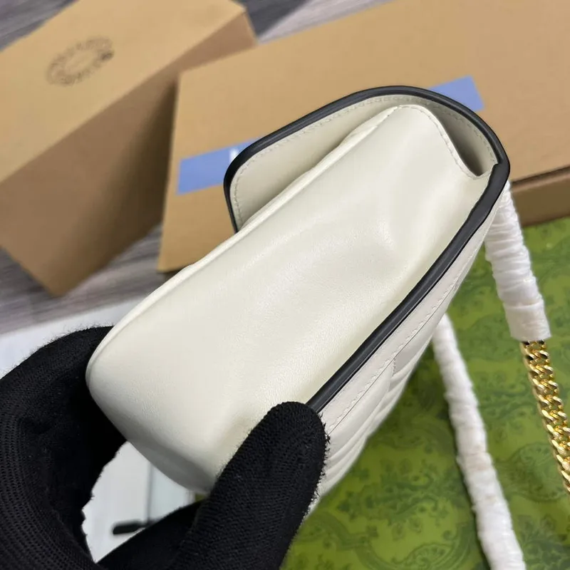 Gucci 741457 Gucci Deco mini shoulder bag White