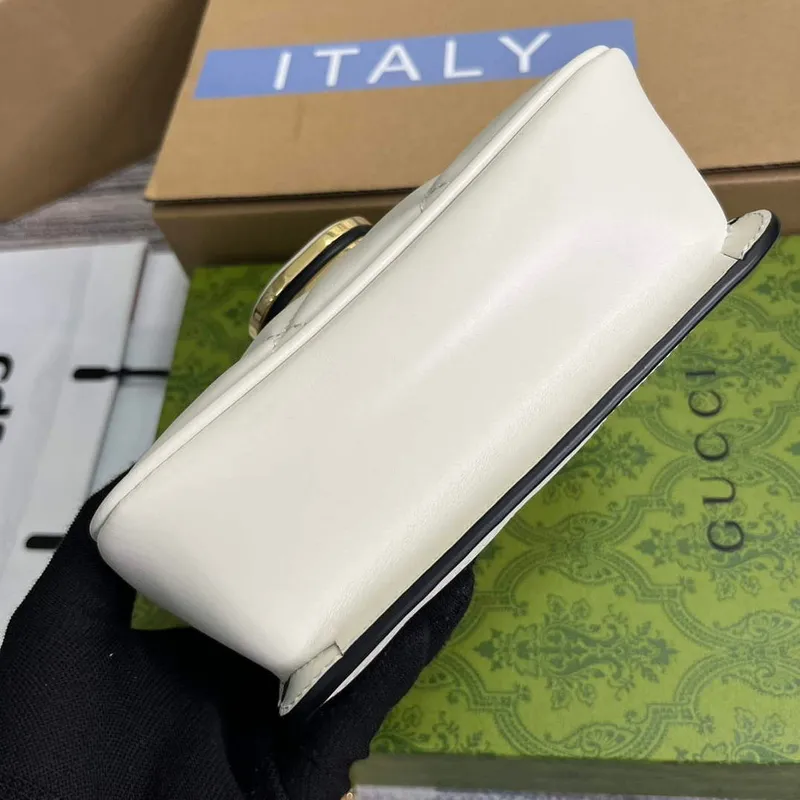 Gucci 741457 Gucci Deco mini shoulder bag White