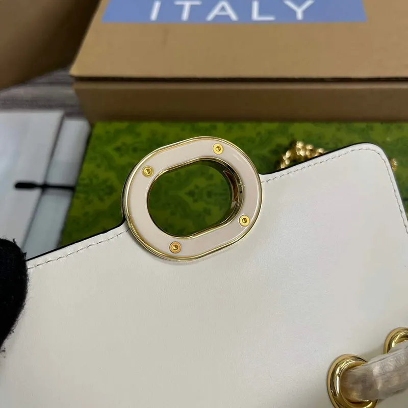 Gucci 741457 Gucci Deco mini shoulder bag White