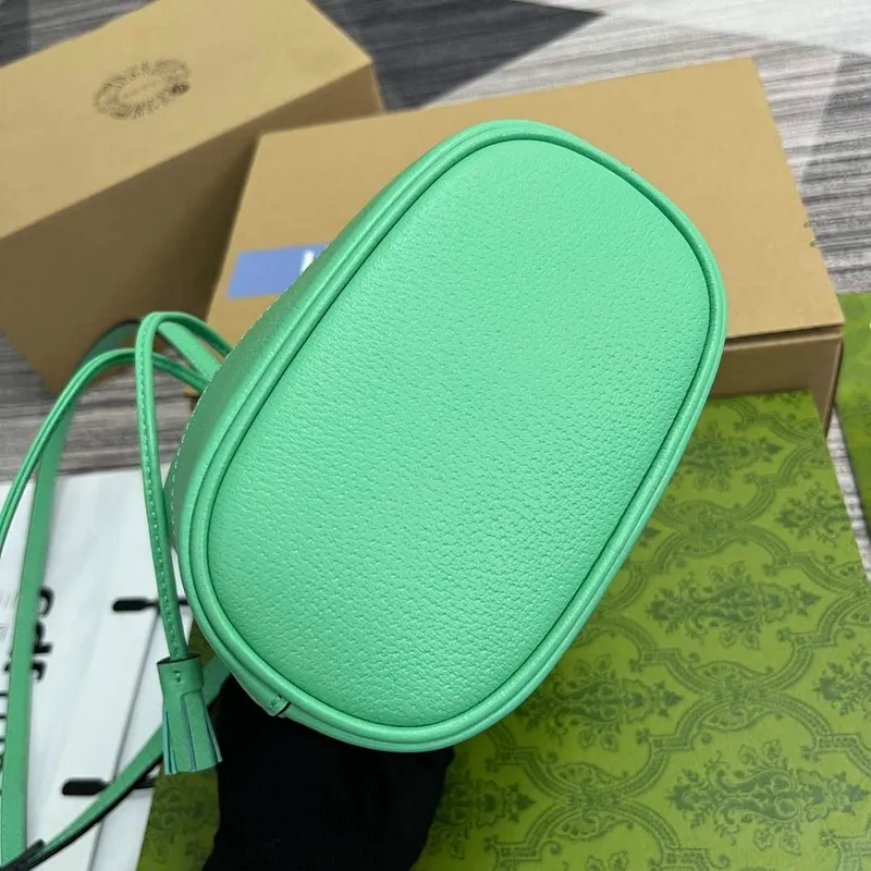 Gucci 550620 Ophidia mini bucket bag with Double G Mint Green