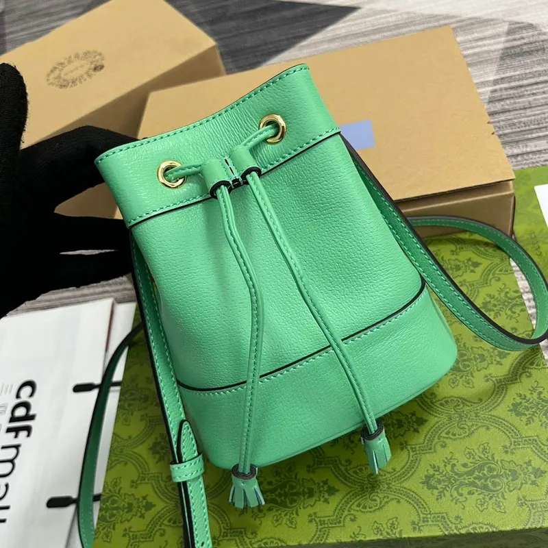 Gucci 550620 Ophidia mini bucket bag with Double G Mint Green