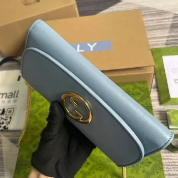 Gucci 725215 Gucci Blondie continental chain wallet Light blue