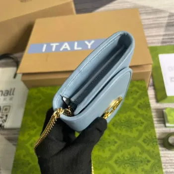 Gucci 725215 Gucci Blondie continental chain wallet Light blue