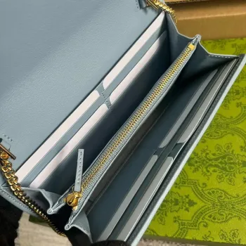 Gucci 725215 Gucci Blondie continental chain wallet Light blue