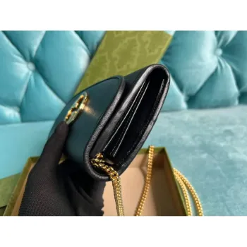 Gucci 725215 Gucci Blondie continental chain wallet Black