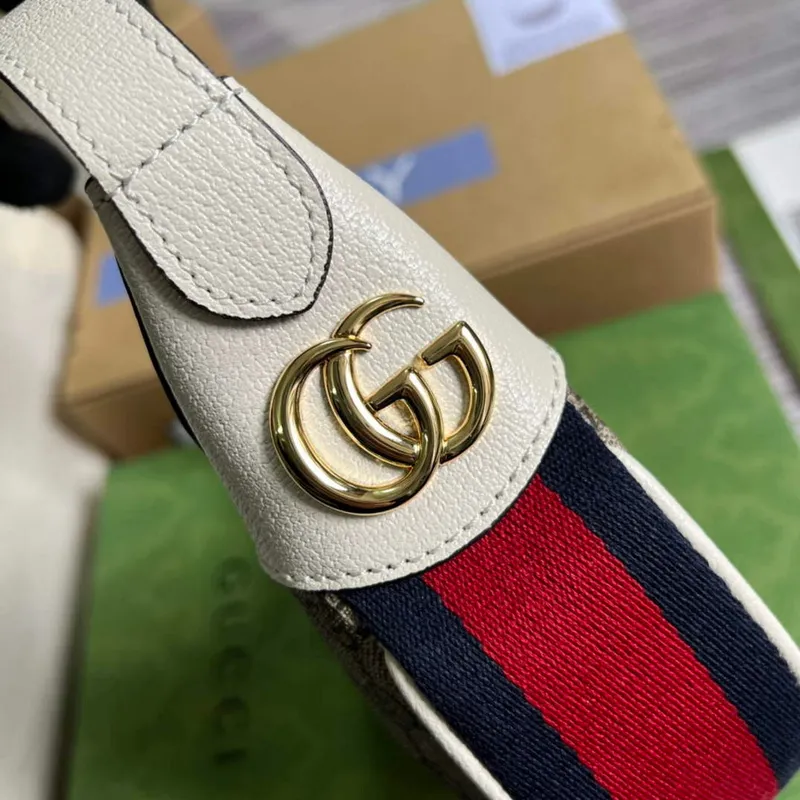 Gucci 658551 Ophidia GG Mini Bag White