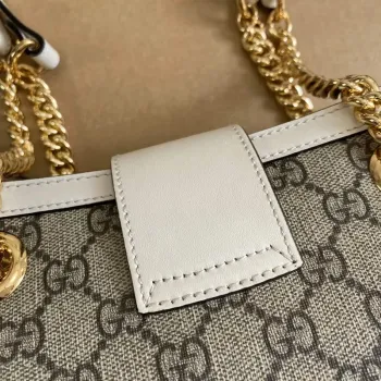 Gucci 498156 Padlock GG Small Shoulder Bag White