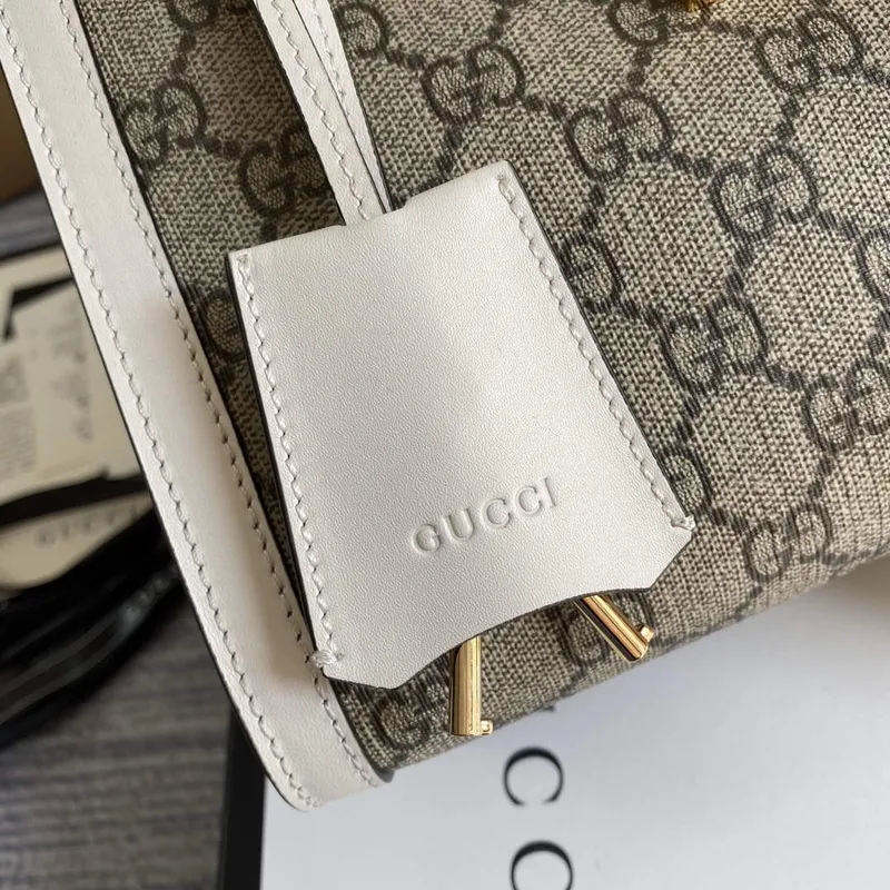 Gucci 498156 Padlock GG Small Shoulder Bag White