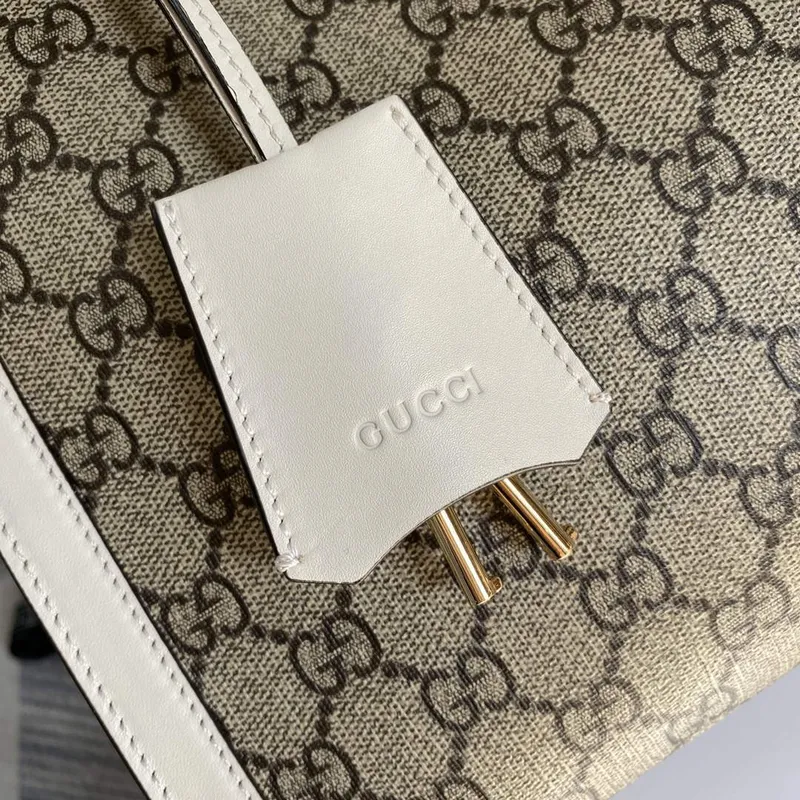Gucci 479197 Padlock Medium GG Shoulder Bag White