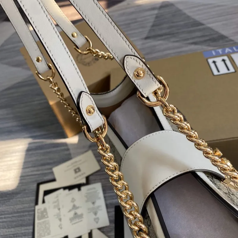 Gucci 479197 Padlock Medium GG Shoulder Bag White