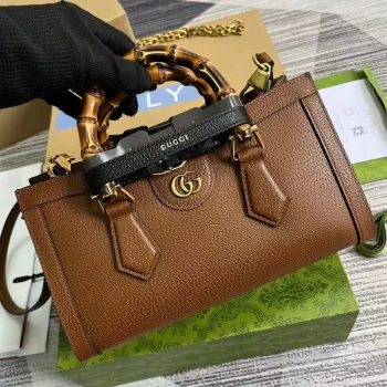 Gucci 735153 Gucci Diana Small Shoulder Bag Brown