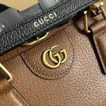 Gucci 735153 Gucci Diana Small Shoulder Bag Brown
