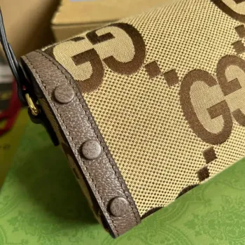 Gucci 699296 Gucci Horsebit 1955 jumbo GG mini bag Brown