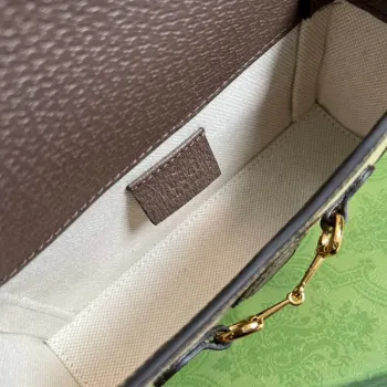 Gucci 699296 Gucci Horsebit 1955 jumbo GG mini bag Brown