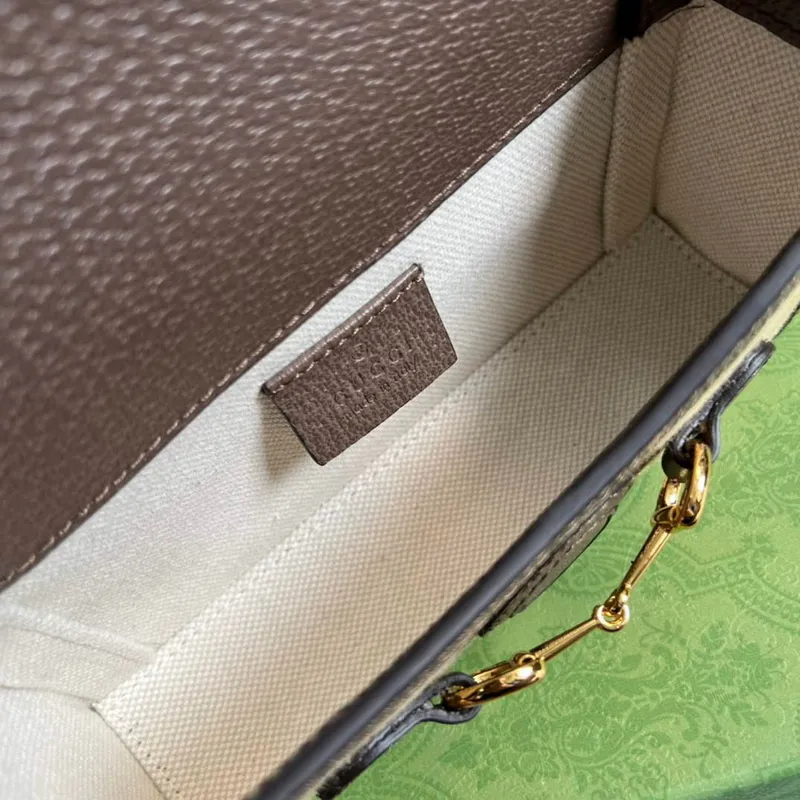 Gucci 699296 Gucci Horsebit 1955 jumbo GG mini bag Brown