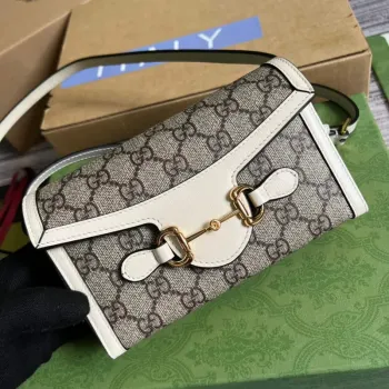 Gucci 699296 Gucci Horsebit 1955 mini bag White