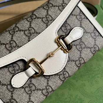 Gucci 699296 Gucci Horsebit 1955 mini bag White