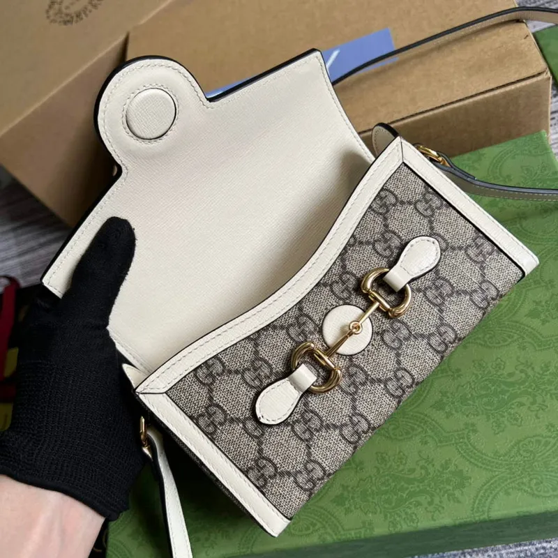 Gucci 699296 Gucci Horsebit 1955 mini bag White
