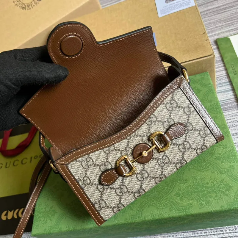 Gucci 699296 Gucci Horsebit 1955 mini bag Brown