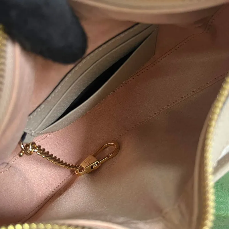 Gucci 726843 GG half moon shaped mini bag Oatmeal