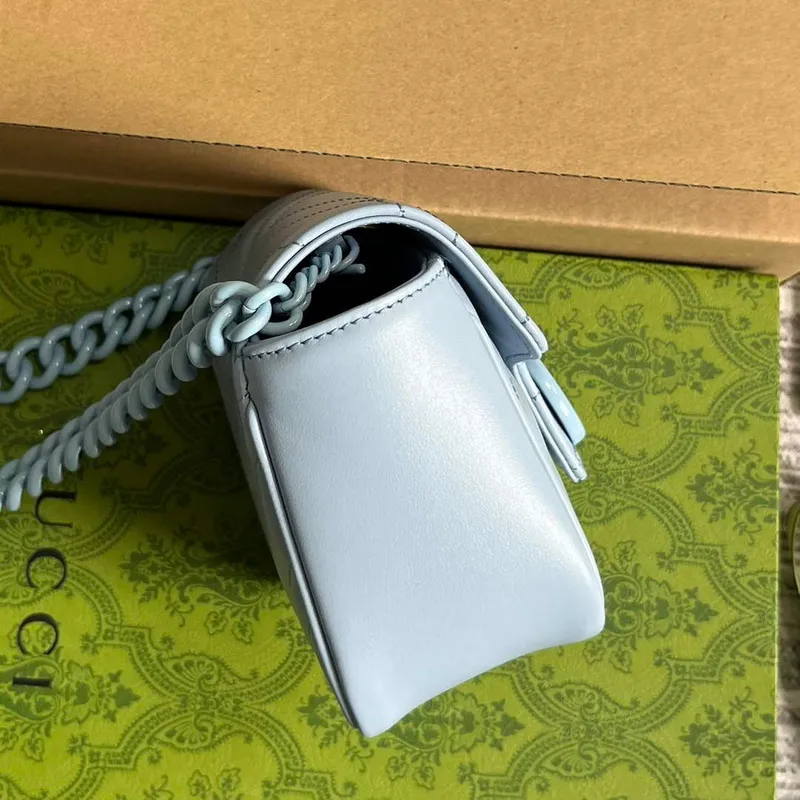 Gucci 739599 GG Marmont Belt Bag Light blue